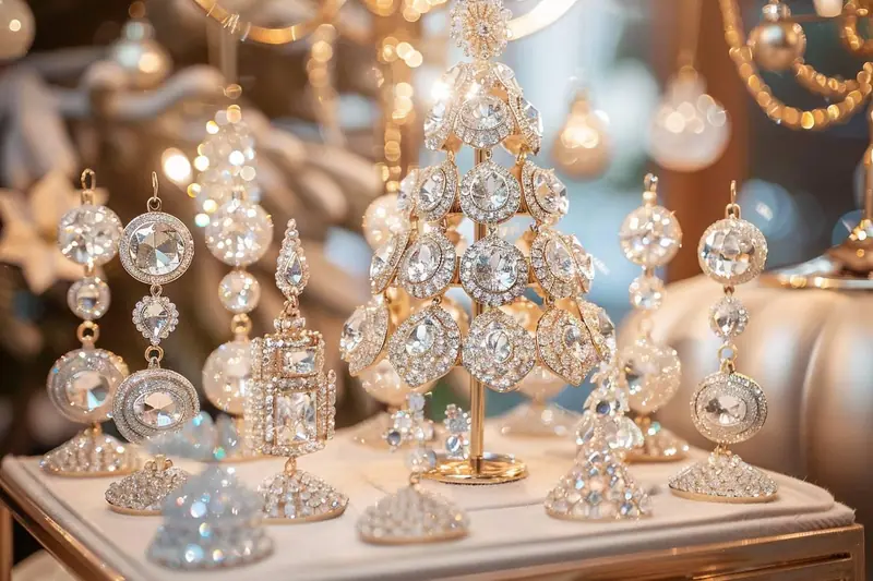 Calendrier de l’Avent premium fermé, présenté comme un cadeau de Noël avec un ruban, sur une table décorée sobrement.