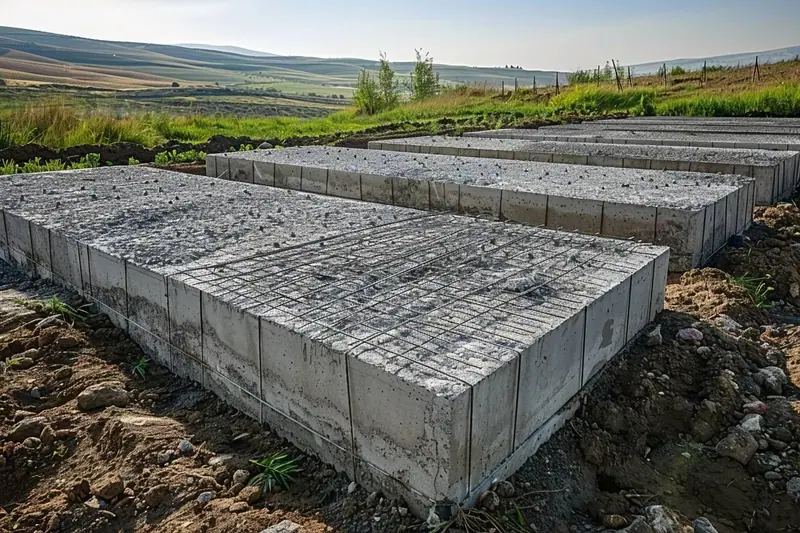 Préparation d’un sol de jardin avec une couche de gravier compactée avant la pose de dalles béton