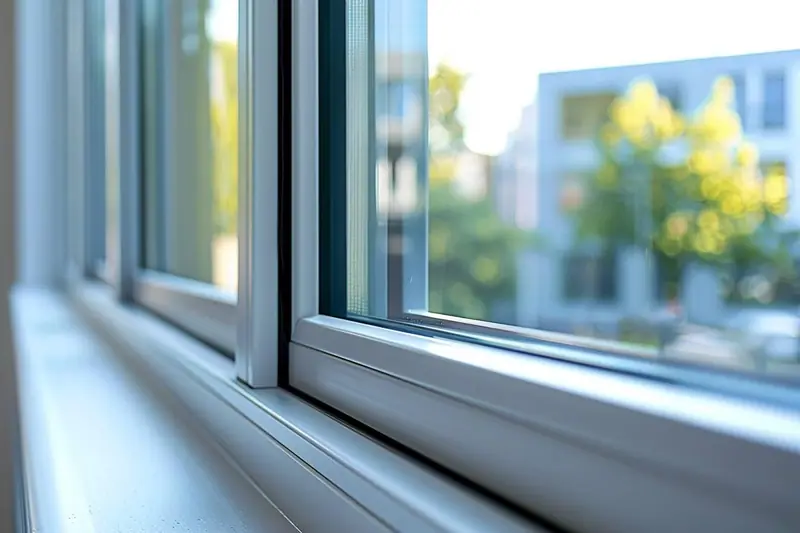 Parent ouvrant une fenêtre à double vitrage avec châssis isolant dans une chambre d’enfant lumineuse