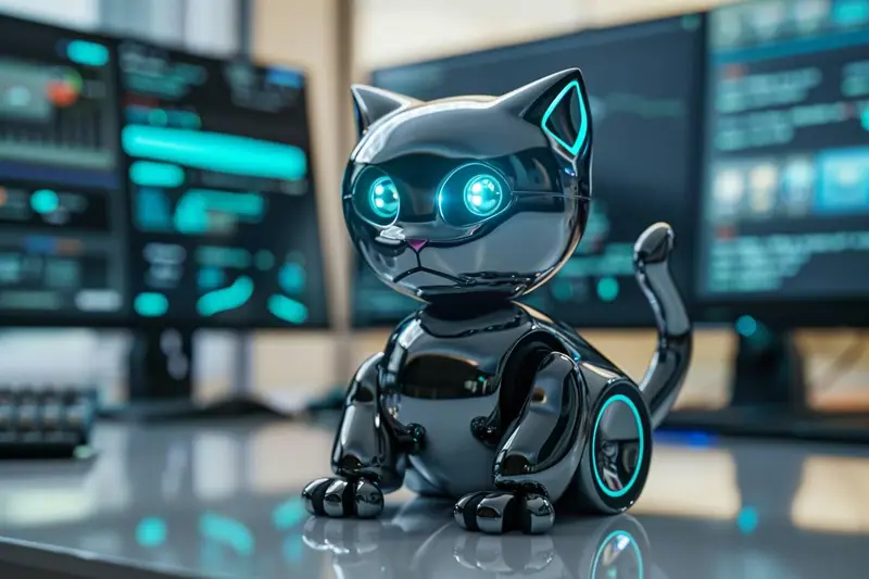 Un parent consulte un chatbot IA sur son ordinateur portable pendant qu’un enfant dessine à côté d’un agenda familial et d’une liste de courses.