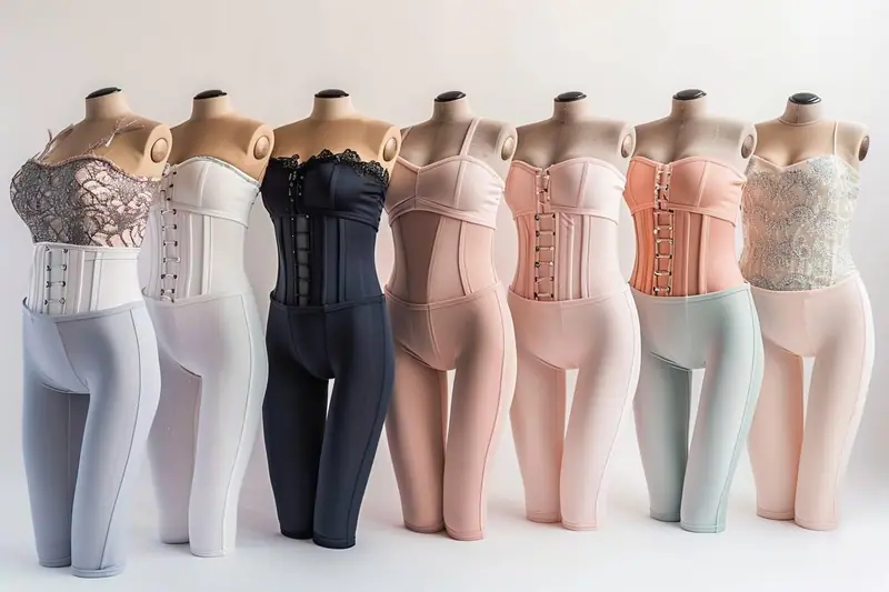 Une femme assise sur un canapé desserre une gaine sous ses vêtements pour retrouver une position confortable.